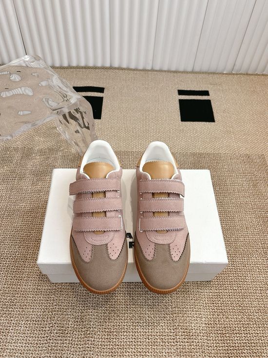 Max Mara Classic Velcro Trainers with Premium Leather Finish