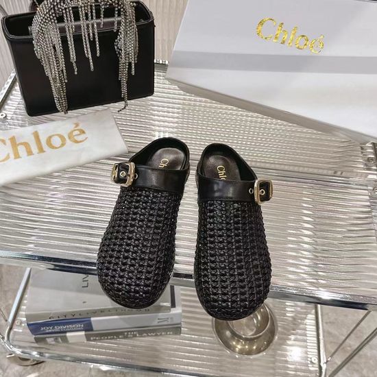 Loewe Woven Fabric Mules Lightweight Soft Sole Casual Style