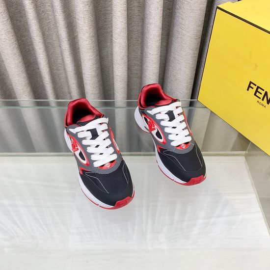 Fendi Breathable Mesh Stripe Decor Non-slip Casual Sneakers