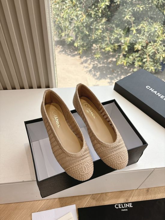 Chanel Woven Mary Jane Flats Comfortable Casual Shoes
