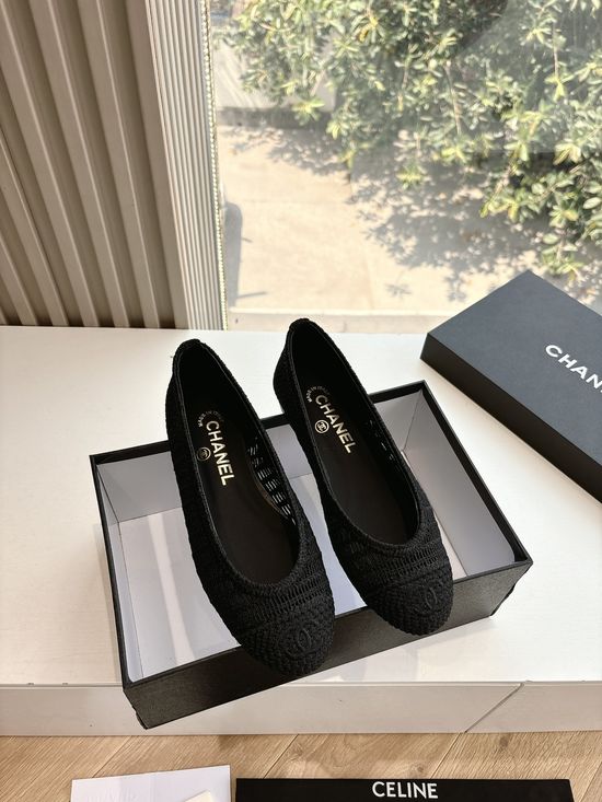 Chanel Woven Mary Jane Flats Comfortable Casual Shoes