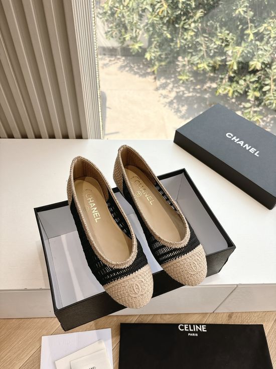Chanel Woven Mary Jane Flats Comfortable Casual Shoes