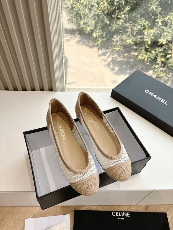 Chanel Woven Mary Jane Flats Comfortable Casual Shoes