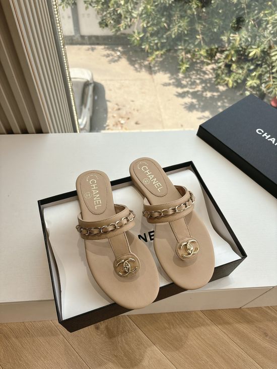 Chanel Casual Flip Flop Sandals Premium Soft Upper Material