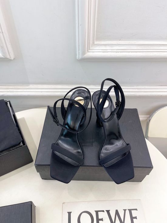 Yves Saint Laurent Elegant Silk Stiletto High Heel Sandals Premium Quality