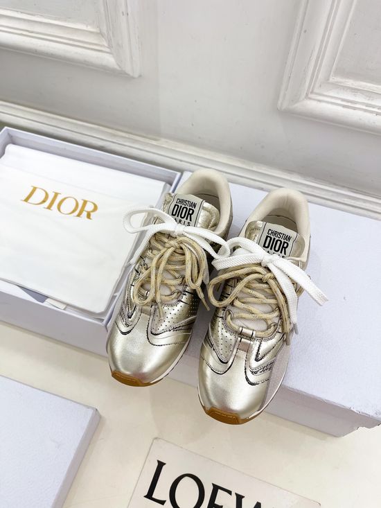 Christian Dior Classic Graffiti Casual Sneakers Comfortable Non-slip Sole