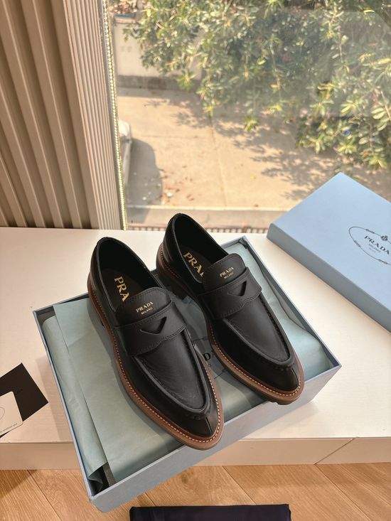 Prada Retro Tassel Leather Loafer Slides