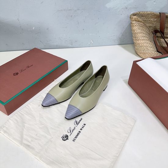 Loro Piana Retro Flat Loafers Top Layer Leather Comfortable Sole