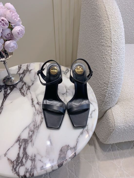Yves Saint Laurent Stable Chunky-Heel High-Heel Sandals