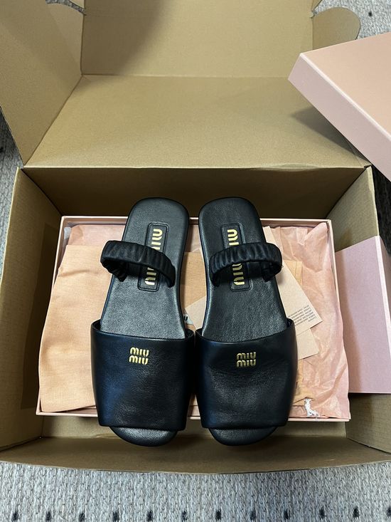 Miu Miu Slip-On Casual Sandals Comfortable All-Match