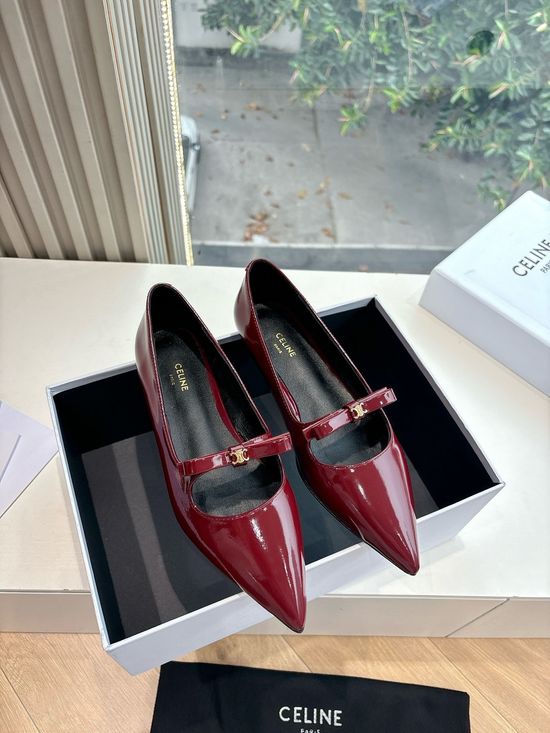 Celine Patent Leather Casual Shoes Soft Lining Durable Outsole