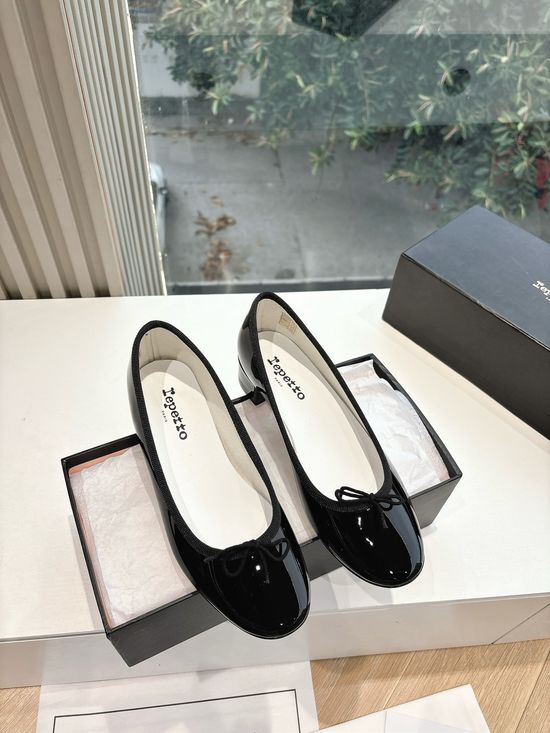 Repetto Block Heel Ballet Flats Comfortable Elegant Versatile Casual Shoes