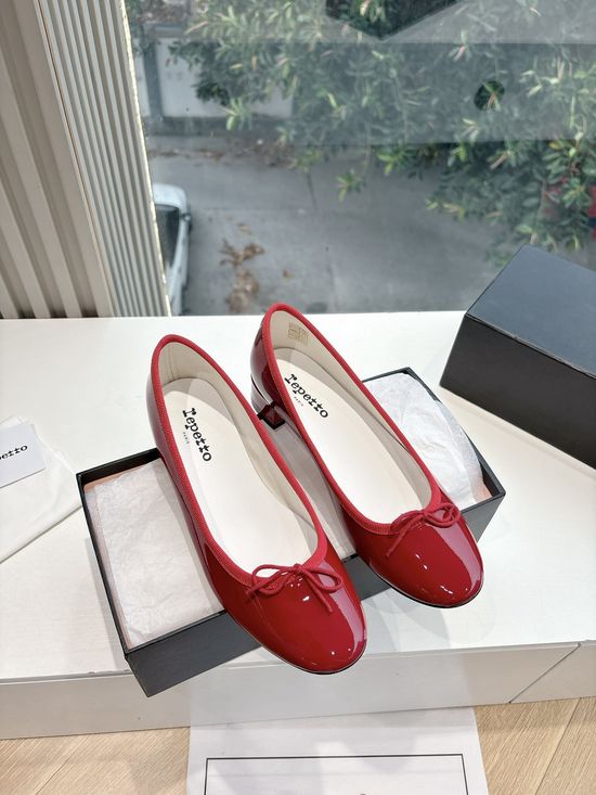 Repetto Block Heel Ballet Flats Comfortable Elegant Versatile Casual Shoes