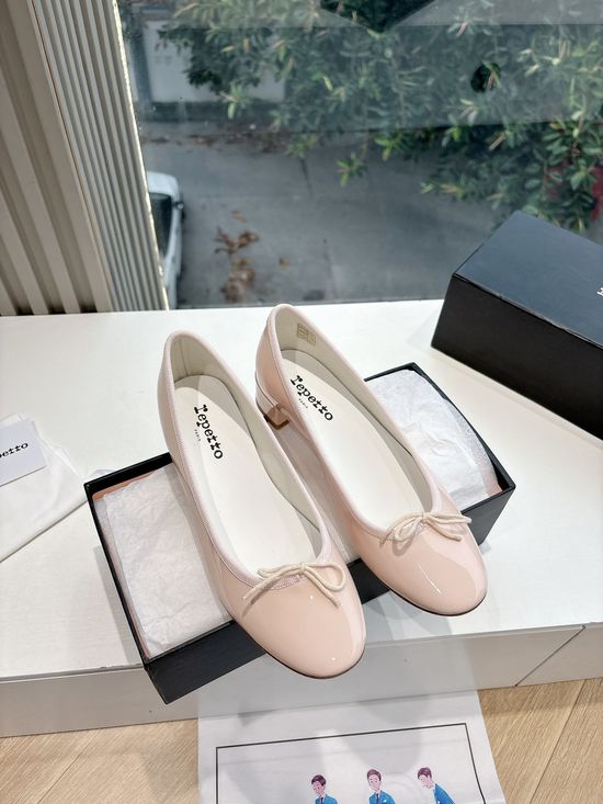 Repetto Block Heel Ballet Flats Comfortable Elegant Versatile Casual Shoes