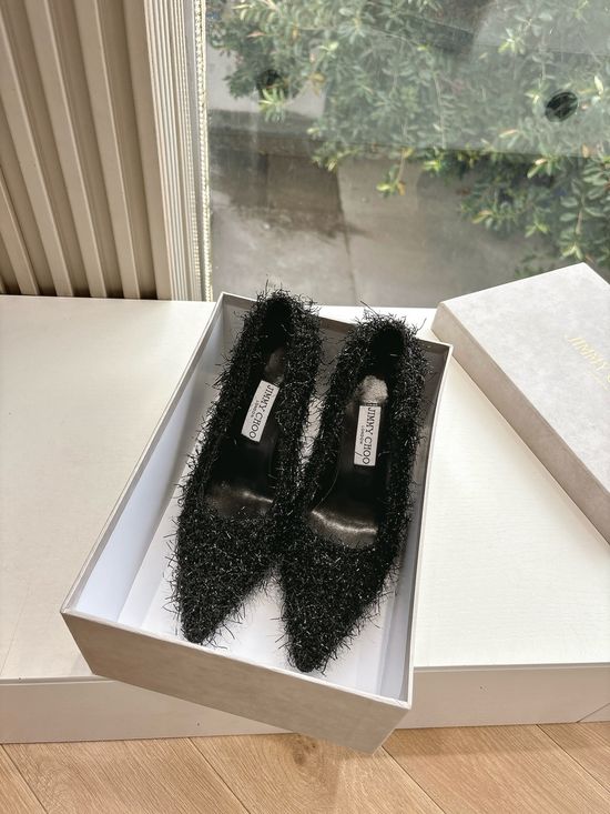 Jimmy Choo Handcrafted Pointed Toe Rhinestone High Heel Shoes