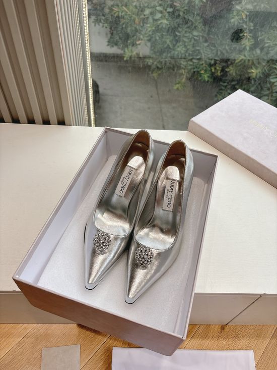 Jimmy Choo Elegant Platform Pearl Decorated Bridal High Heels