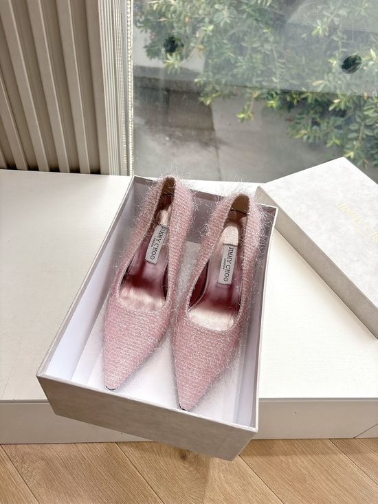 Jimmy Choo Handcrafted Pointed Toe Rhinestone High Heel Shoes