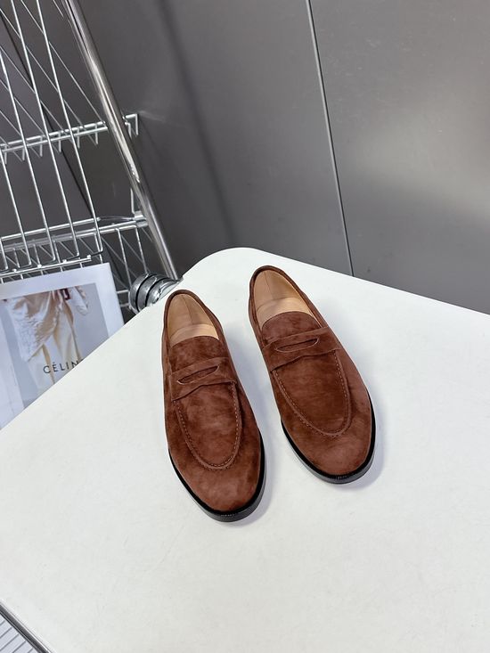 Loro Piana Classic Suede Loafer Shoes Premium Leather Upper Comfortable Soft Insole