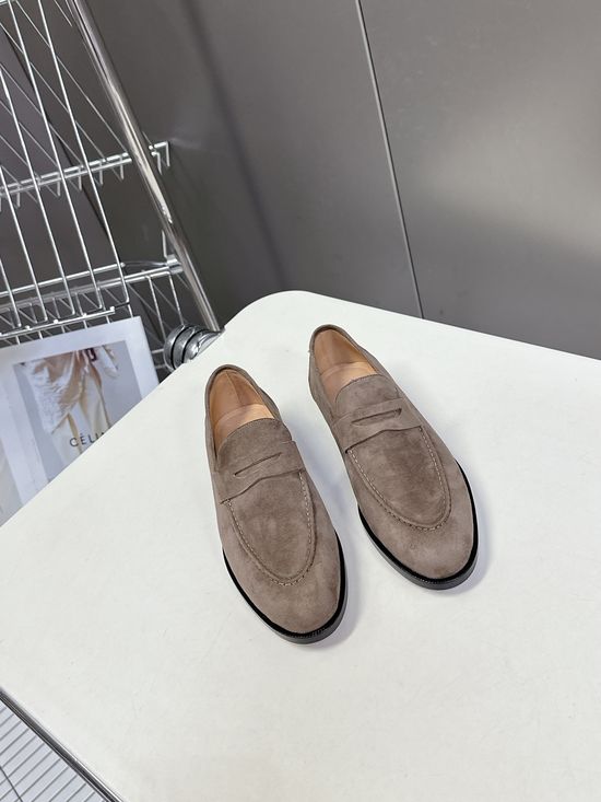 Loro Piana Classic Suede Loafer Shoes Premium Leather Upper Comfortable Soft Insole
