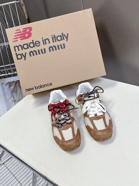 Miu Miu Vintage Spliced Sneakers with Leather Lining