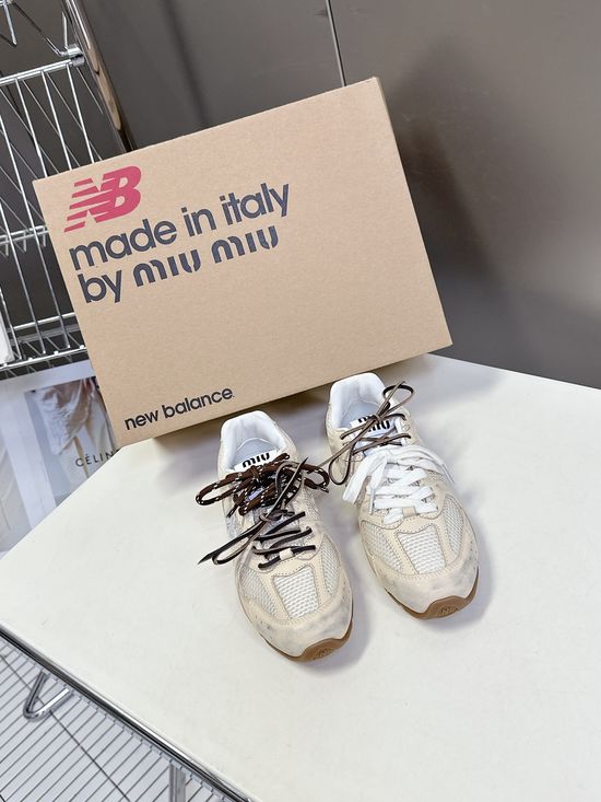 Miu Miu Vintage Spliced Sneakers with Leather Lining