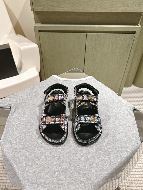 Chanel Casual Comfortable Slip On Beach Slide Sandals
