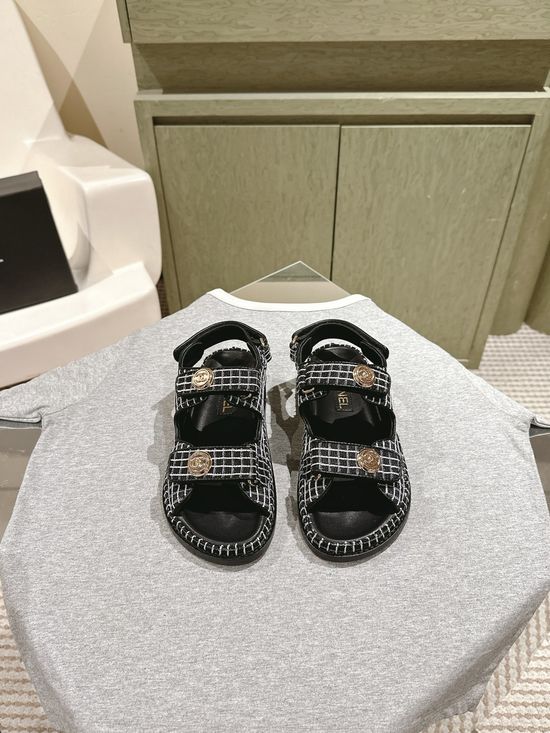 Chanel Casual Comfortable Slip On Beach Slide Sandals