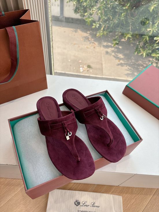 Loro Piana Casual Comfort Thong Sandals Soft Sole Non Slip Daily Shoes