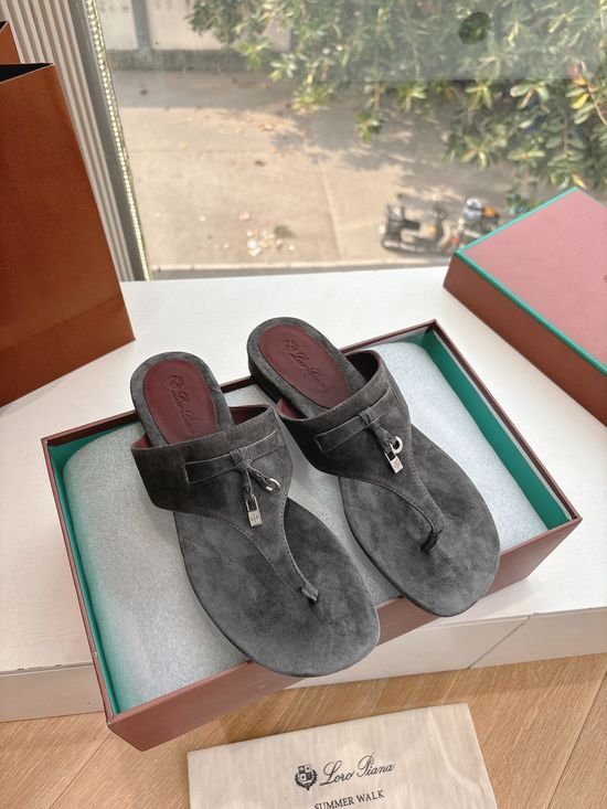 Loro Piana Casual Comfort Thong Sandals Soft Sole Non Slip Daily Shoes