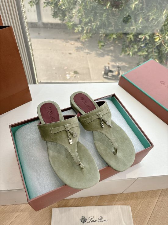 Loro Piana Casual Comfort Thong Sandals Soft Sole Non Slip Daily Shoes
