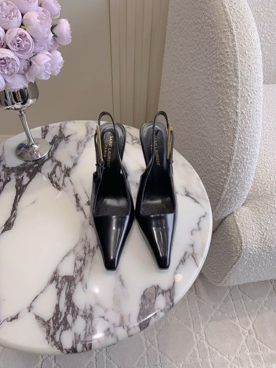 Yves Saint Laurent Elegant High-heeled Open-toe Sandals with Upgraded Stability