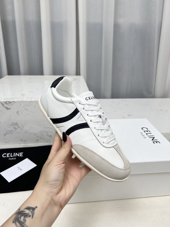 Celine Casual Suede Leather Lace Up Low Top Sneakers