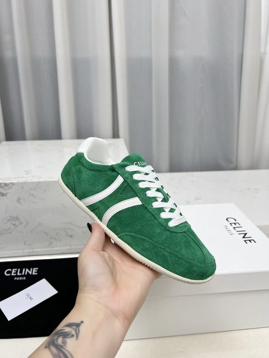 Celine Low-top Lace-up Suede Leather Casual Sneakers