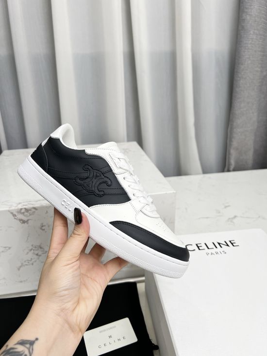 Celine Minimalist Leather Casual Sneakers With Soft Lining