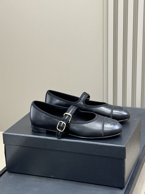 Chanel Elegant Mary Jane Shoes with Soft Leather
