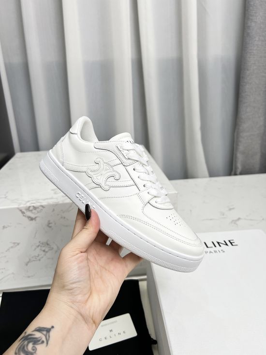 Celine Minimalist Leather Casual Sneakers With Soft Lining