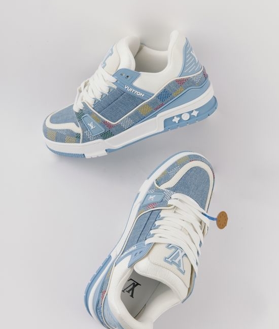Louis Vuitton LV Denim Patchwork Low-top Breathable Casual Fashion Sneakers