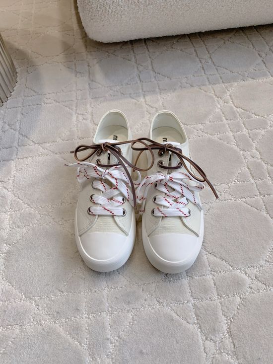 Miu Miu Versatile Canvas Casual Shoes For All Year Wear