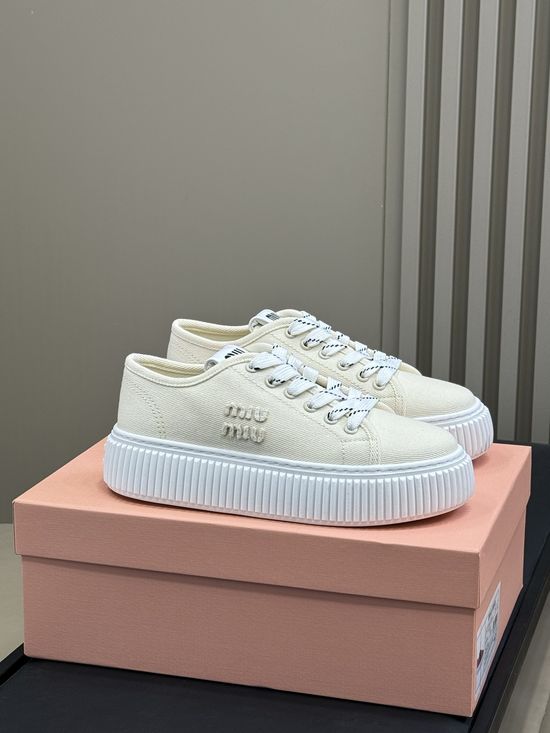 Miu Miu Platform Sole Casual Comfortable Fashion Daily Shoes