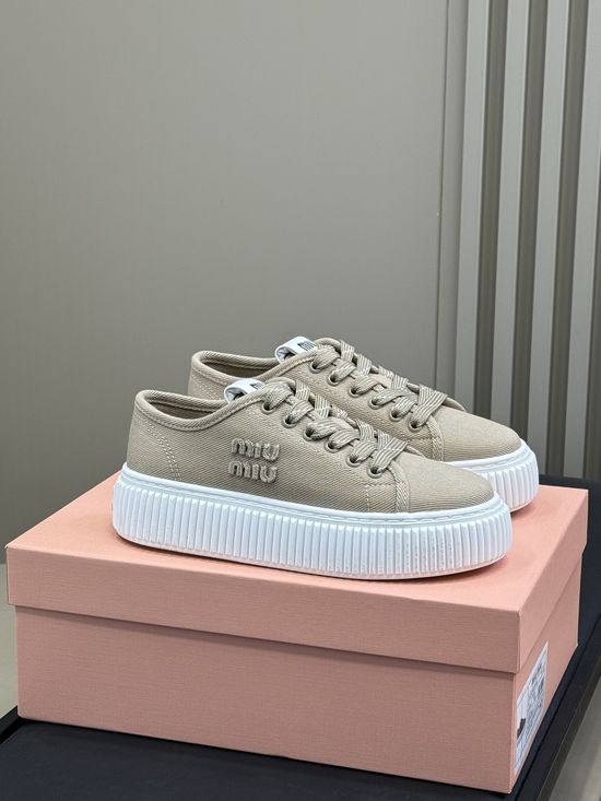 Miu Miu Platform Sole Casual Comfortable Fashion Daily Shoes