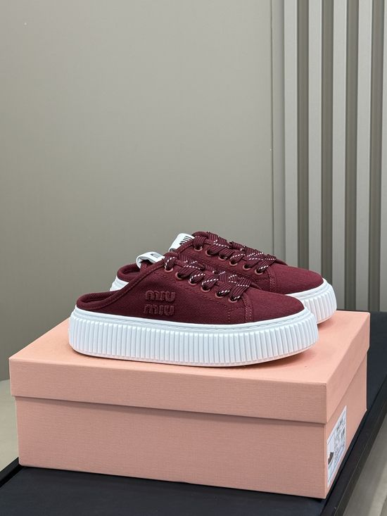 Miu Miu Thick Sole Comfortable Height Increasing Casual Sneakers