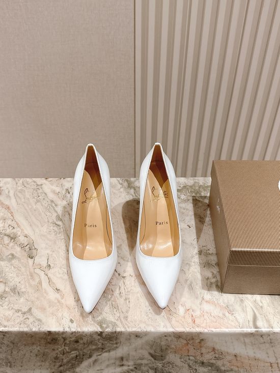 Christian Louboutine Classic Platform High Heel Sandals with Ribbon Decor
