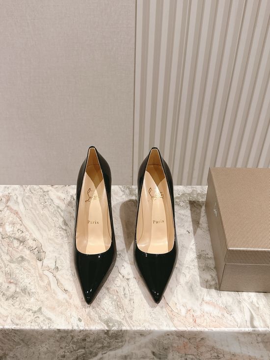 Christian Louboutine Classic Platform High Heel Sandals with Ribbon Decor