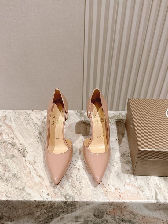 Christian Louboutine Classic Platform High Heel Sandals with Ribbon Decor