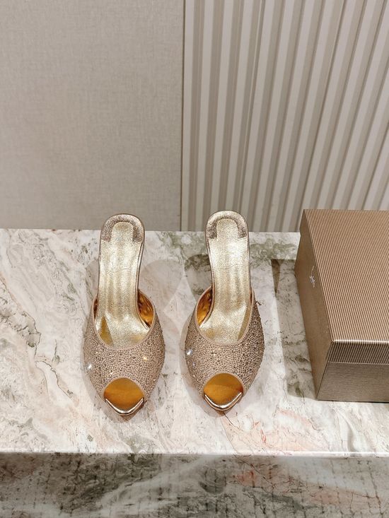 Christian Louboutine Elegant Platform High Heel Sandals with Floral Detail