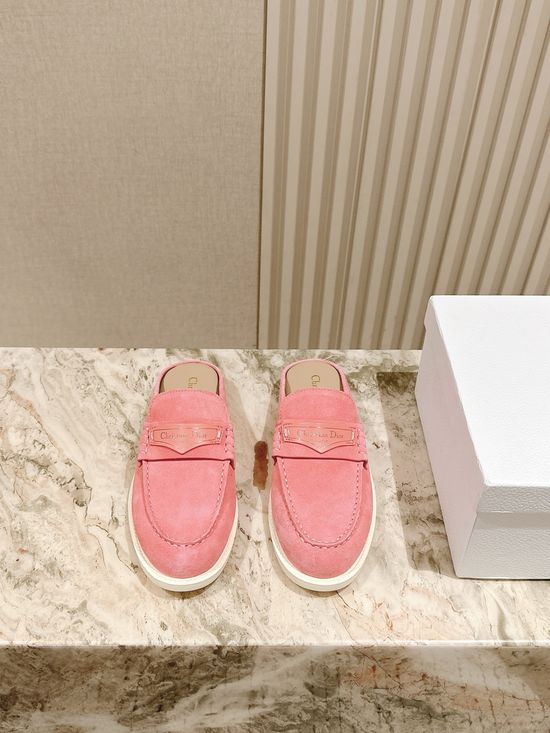 Christian Dior Suede Soft Non-slip Casual Mule Sandals