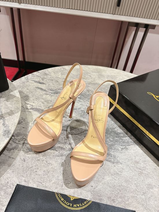 Christian Louboutine Thin Strap Platform High Heel Dress Sandals