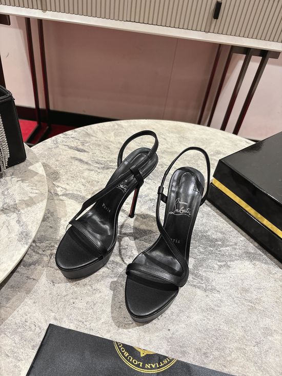 Christian Louboutine Thin Strap Platform High Heel Dress Sandals