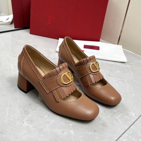 Valentino Elegant Tassel Leather Loafers and Slides Soft Lining