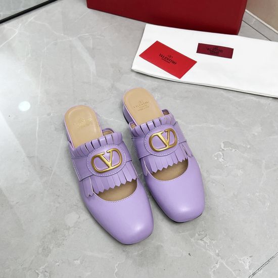 Valentino Elegant Tassel Leather Loafers and Slides Soft Lining